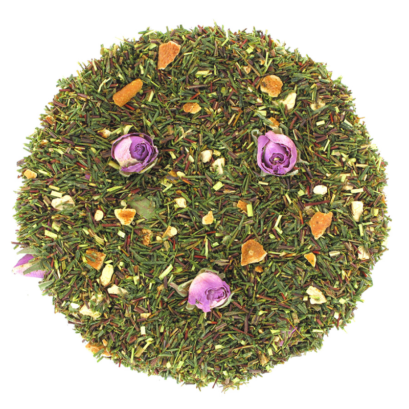 Rooibos vert BIO avec boutons de rose et citron, cadeau pour une Balance
